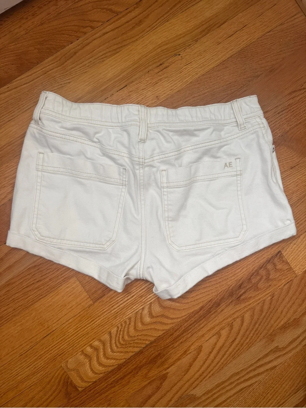 American Eagle Outfitters White Denim Short Shorts